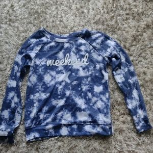 "Weekend"crew neck sweater